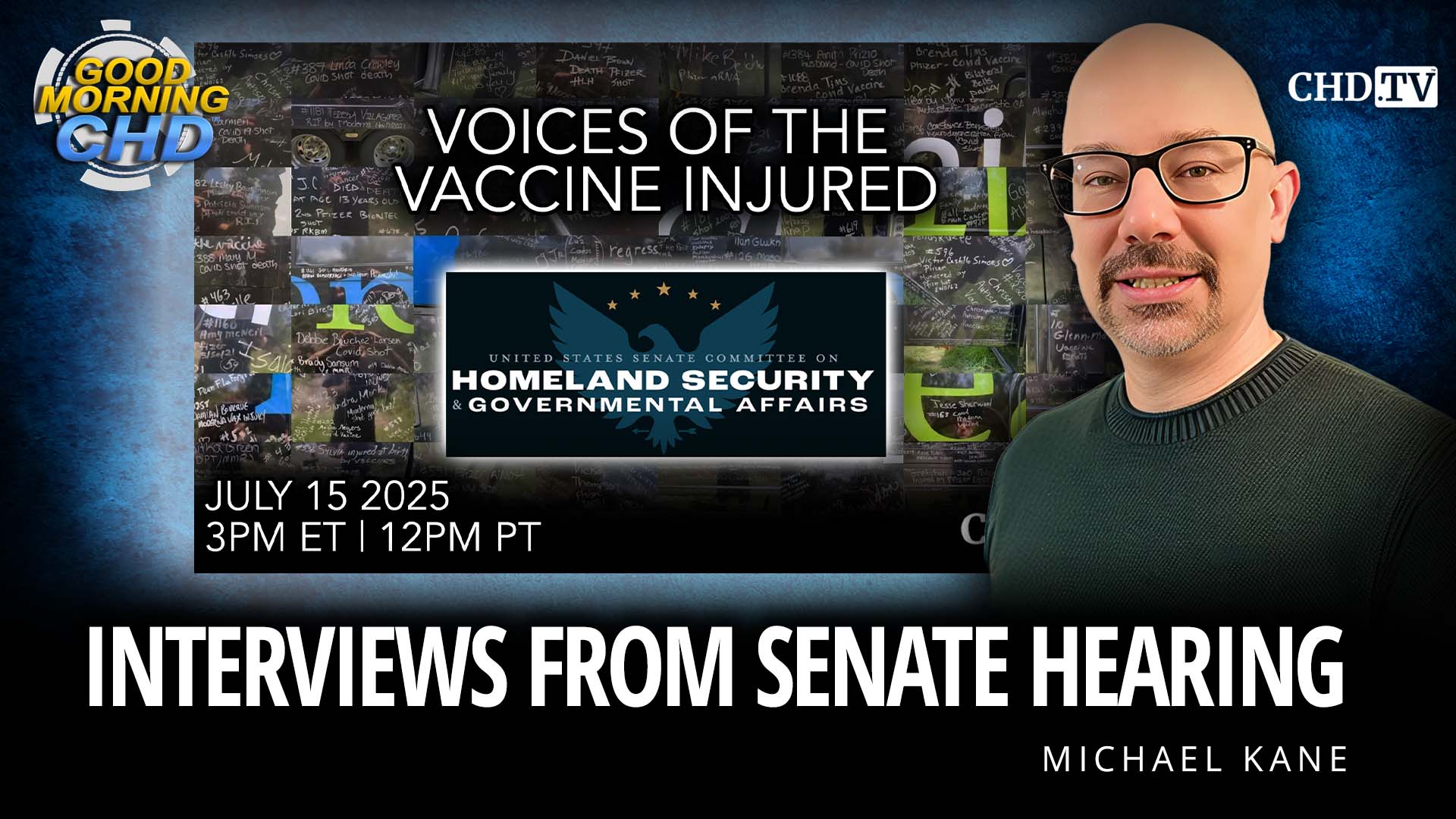 Interviews From Voices of the Vaccine Injured Senate Hearing