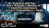 HSGAC Committee Business Meeting: Risky Research, Disaster Assistance + More