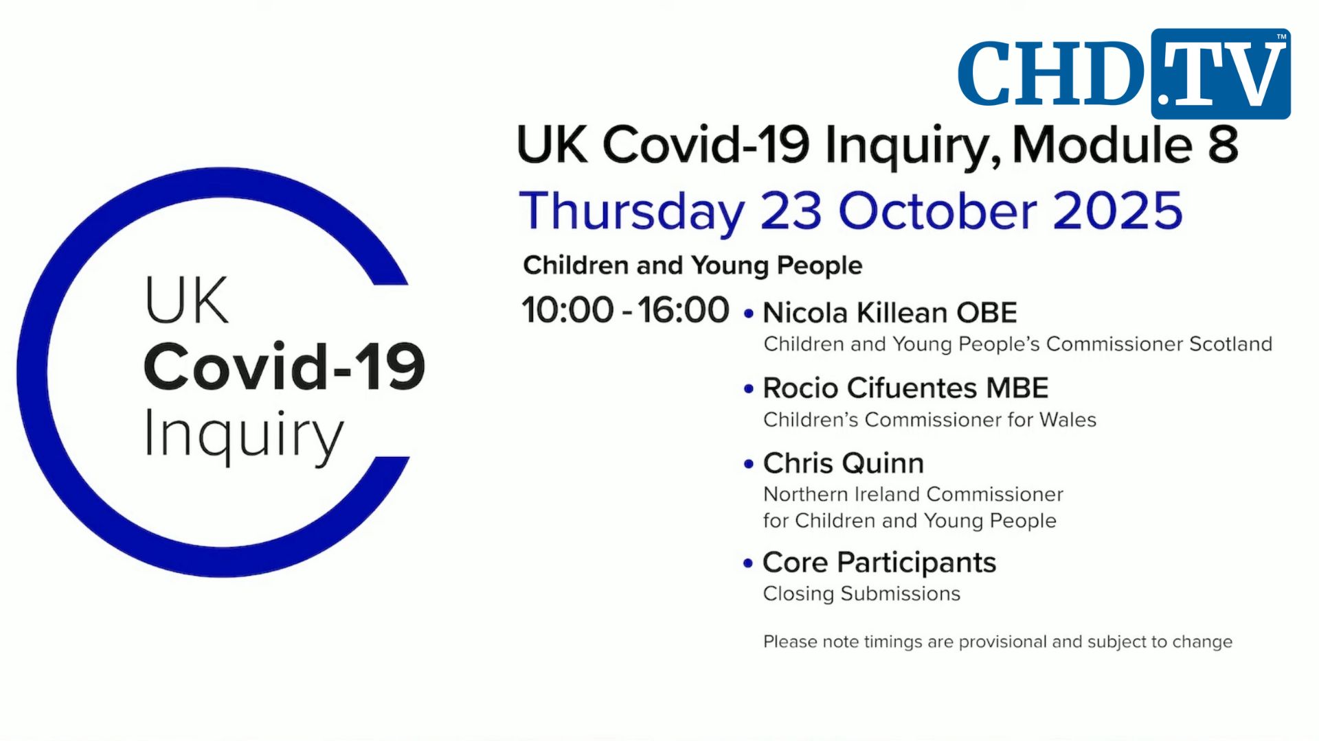 UK COVID-19 Inquiry Meeting | Oct. 23