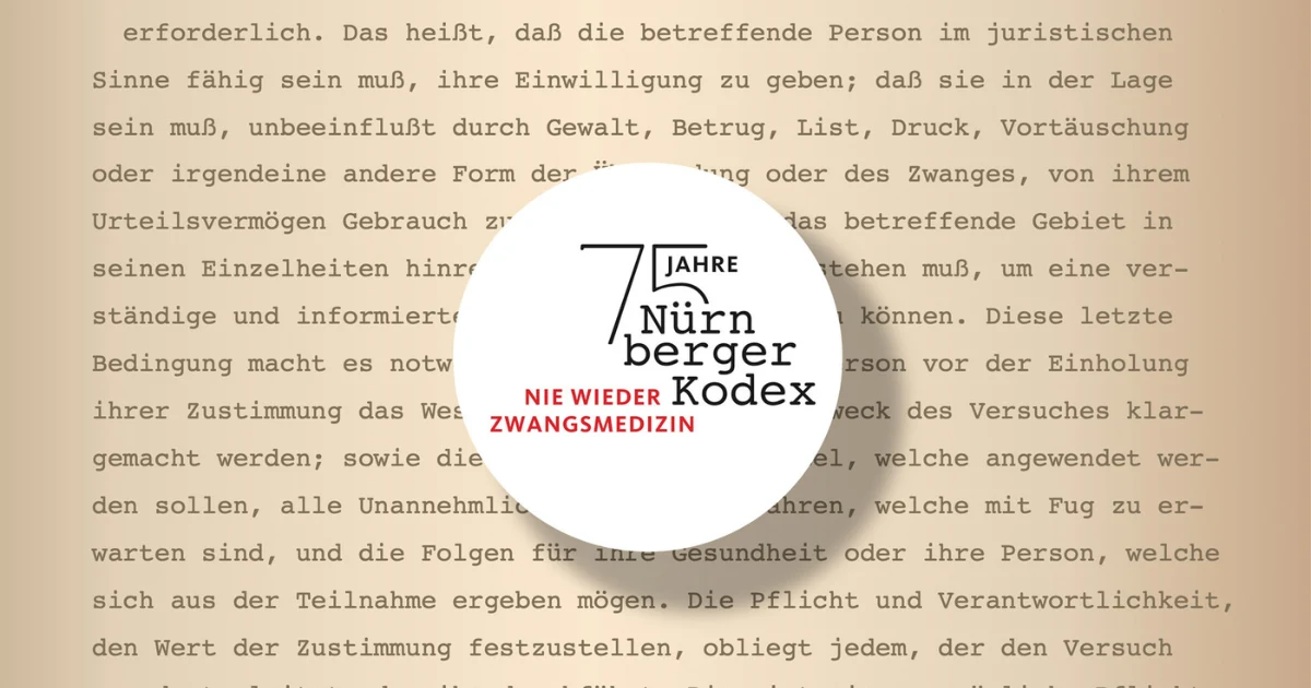 Sunday Replay — The Nuremberg Code: 75th Annual Commemoration