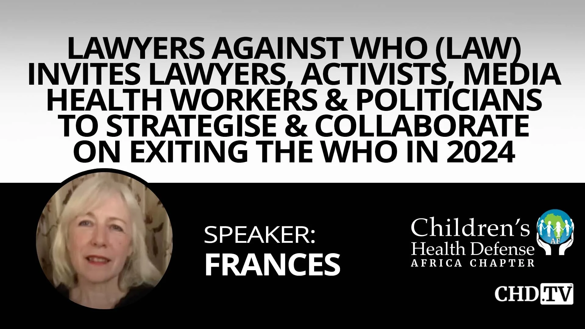 A New Legal Strategy — Stop the WHO: IHR + Treaty | Apr. 12