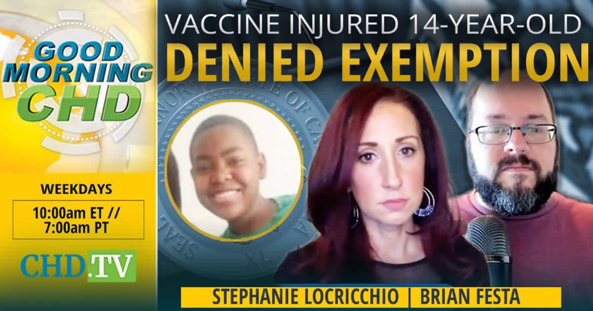 Vaccine-Injured 14-Year-old Denied Medical Exemption With Brian Festa