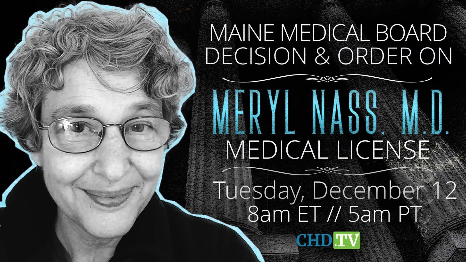 December 12, Decision + Order on Dr. Meryl Nass’ Punishment