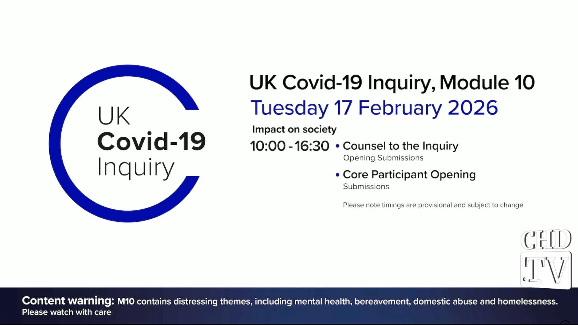 UK COVID-19 Inquiry Meeting | Feb. 17