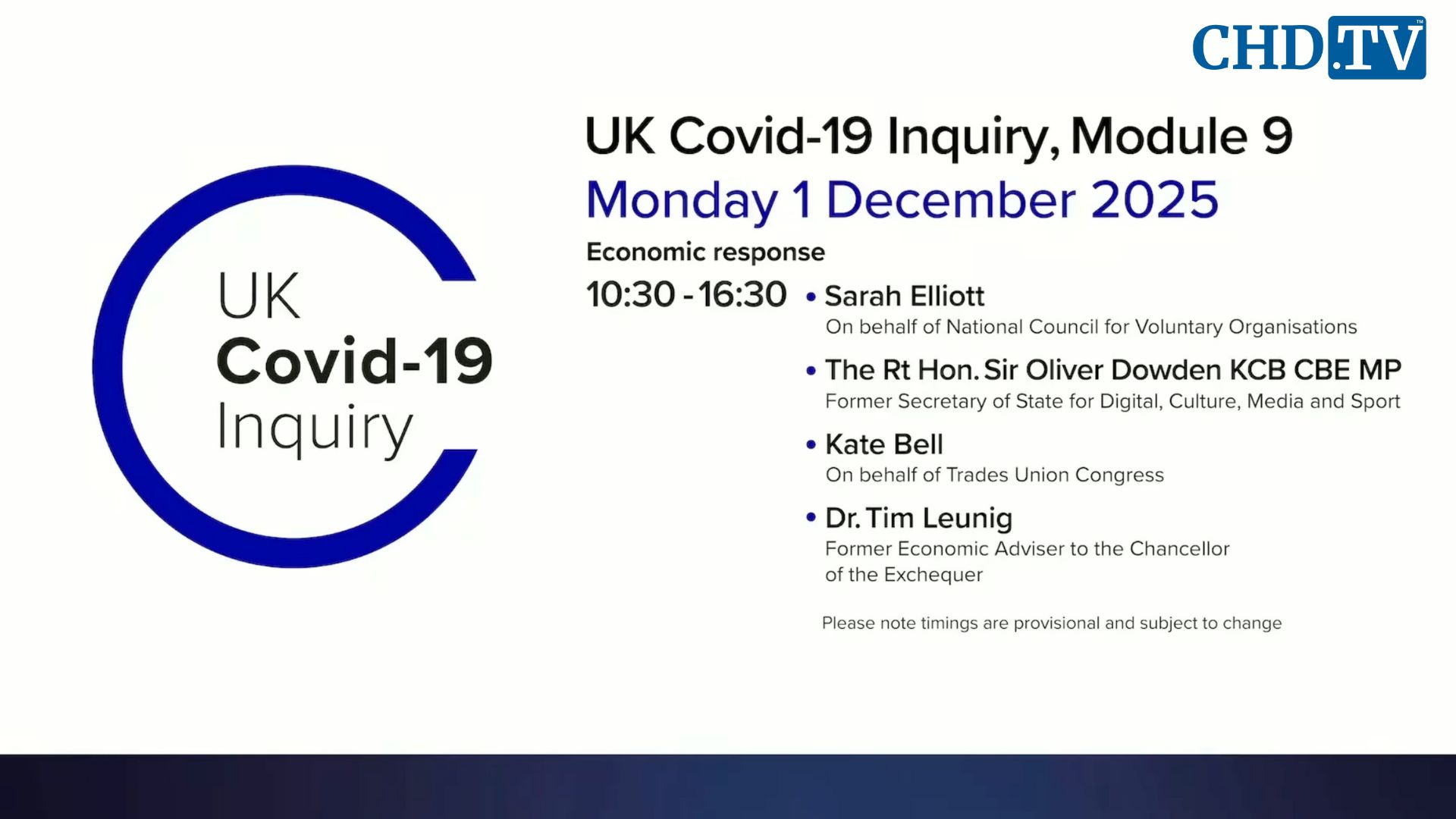 UK COVID-19 Inquiry Meeting | Dec. 1
