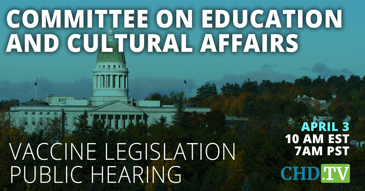 Public Hearing on Vaccine Legislation | Maine Committee On Education + Cultural Affairs | April 3rd, 2023