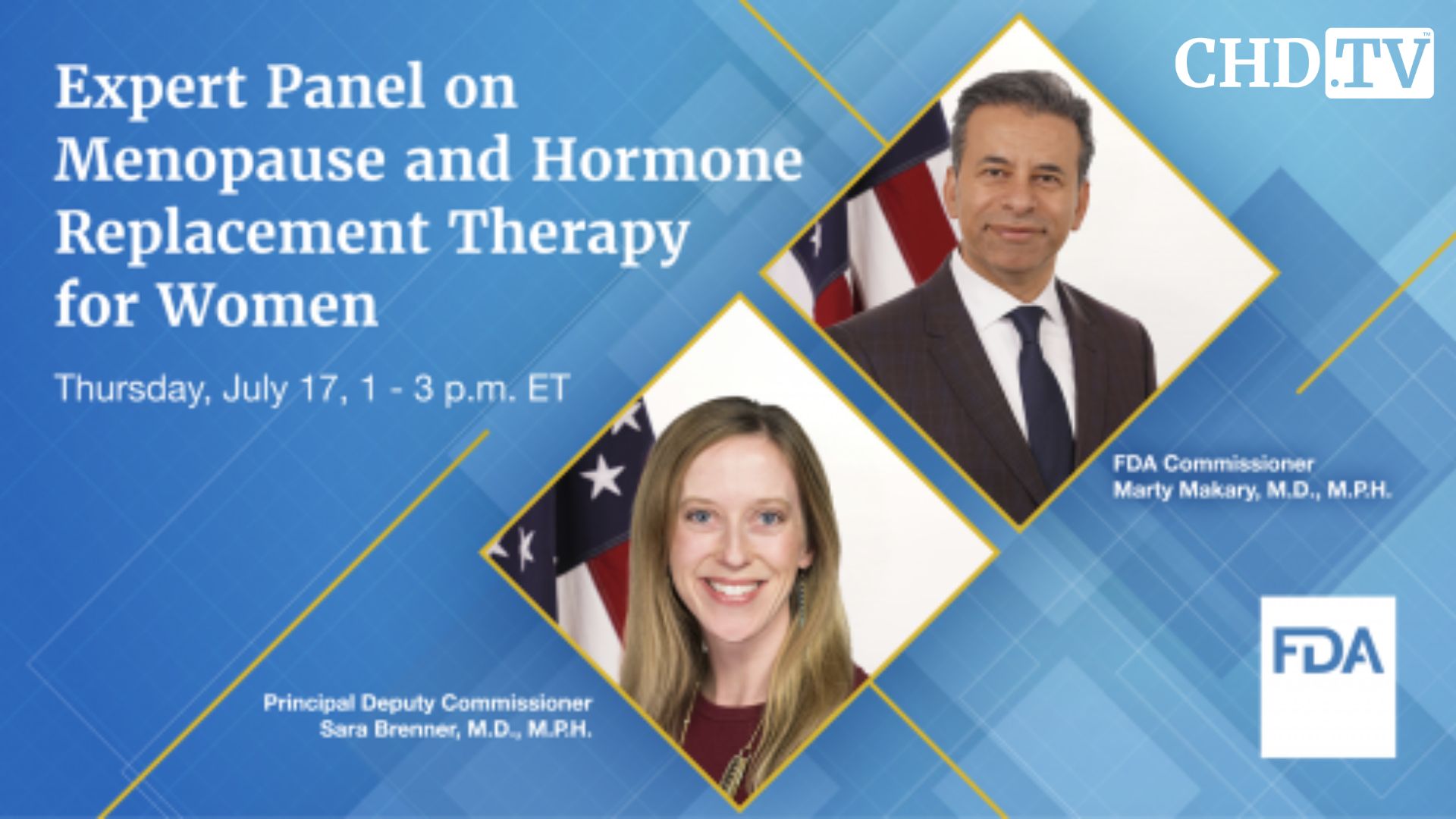FDA Expert Panel on Menopause and Hormone Replacement Therapy for Women