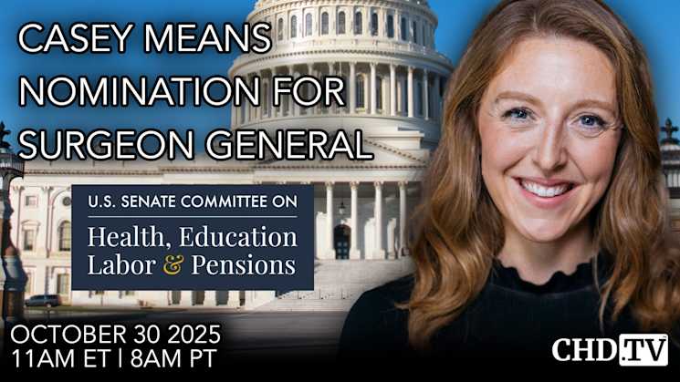 LIVE Nomination Hearing: Casey Means for Surgeon General