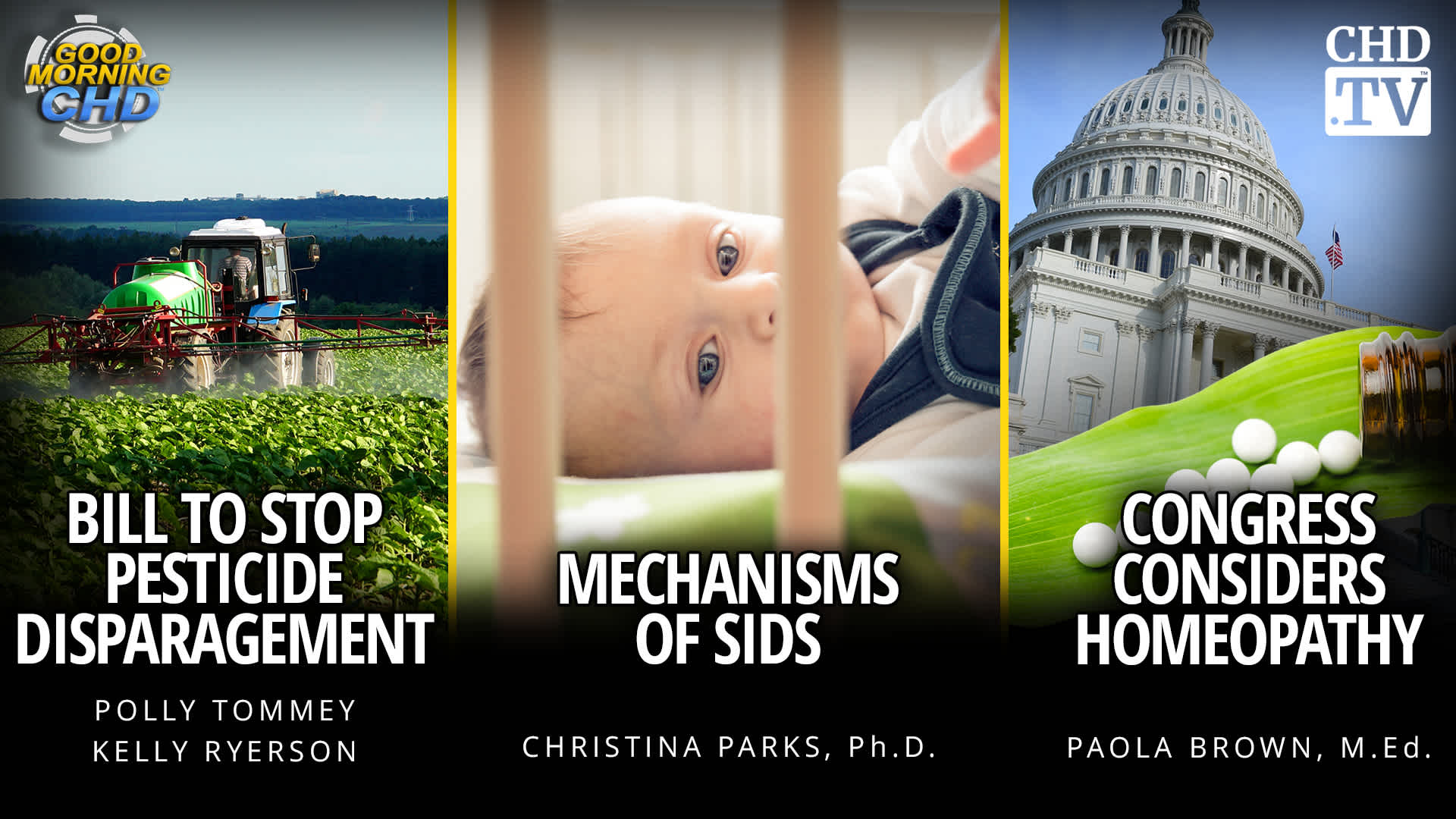 Bill to Stop Pesticide Disparagement + Mechanisms of SIDS + Congress Considers Homeopathy