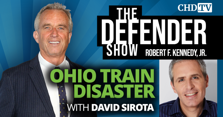 Thumbnail image for The Defender Show with Robert F. Kennedy, Jr. titled Ohio Train Disaster with Sirota on Episode 6 in year 2023.

The toxic train disaster in East Palestine, Ohio and government failure are discussed by RFK Jr and David Sirota in this episode.
David Sirota is editor in chief of The Lever; Oscar nominated for DON'T LOOK UP; Bernie Sanders' presidential campaign speechwriter in 2020.
More info: https://www.levernews.com/