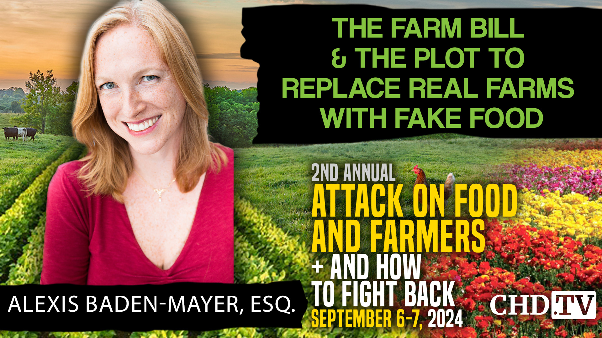 Alexis Baden-Mayer, Esq. | The Farm Bill & the Plot to Replace Real Farms with Fake Food