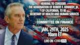 Robert F. Kennedy Jr. HHS Confirmation Hearing | Jan. 29