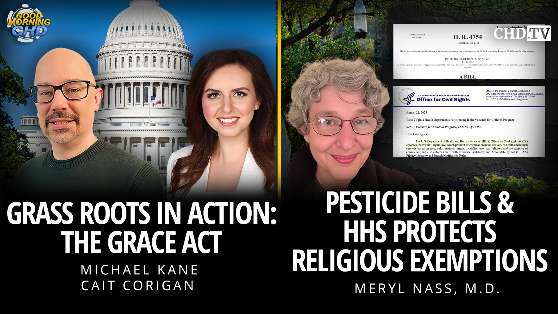 Grassroots In Action: The GRACE Act + Pesticide Bills & HHS Protects Religious Exemptions