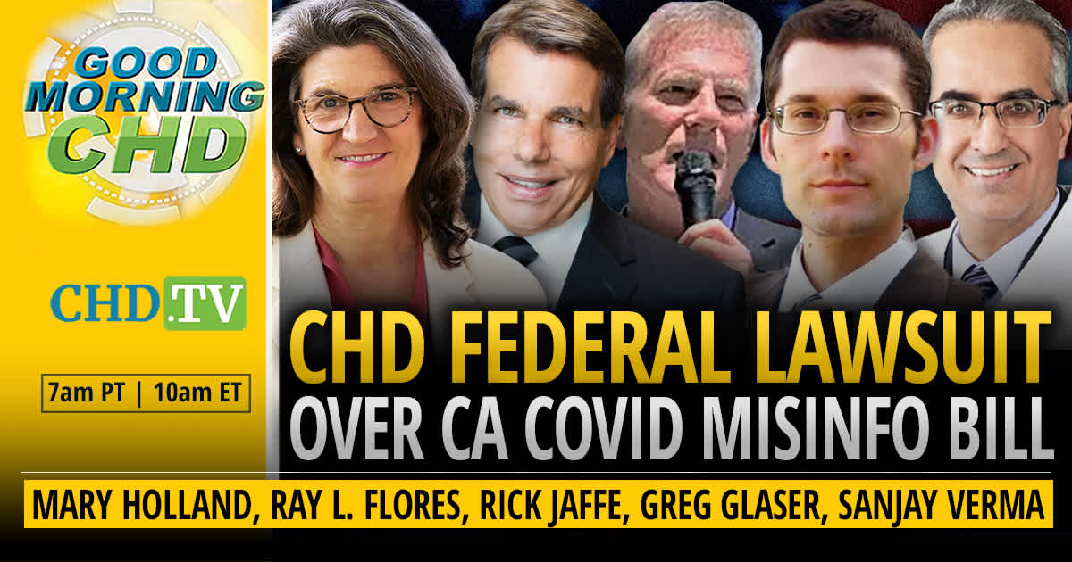 CHD Federal Lawsuit Over CA COVID Misinformation Bill