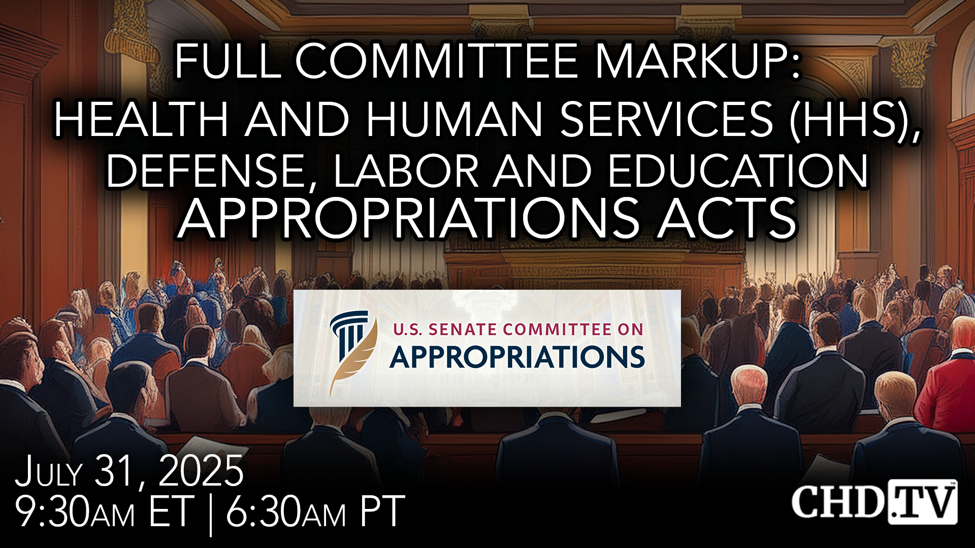 Full Committee Markup: Health and Human Services (HHS), Defense, Labor and Education Appropriations Acts