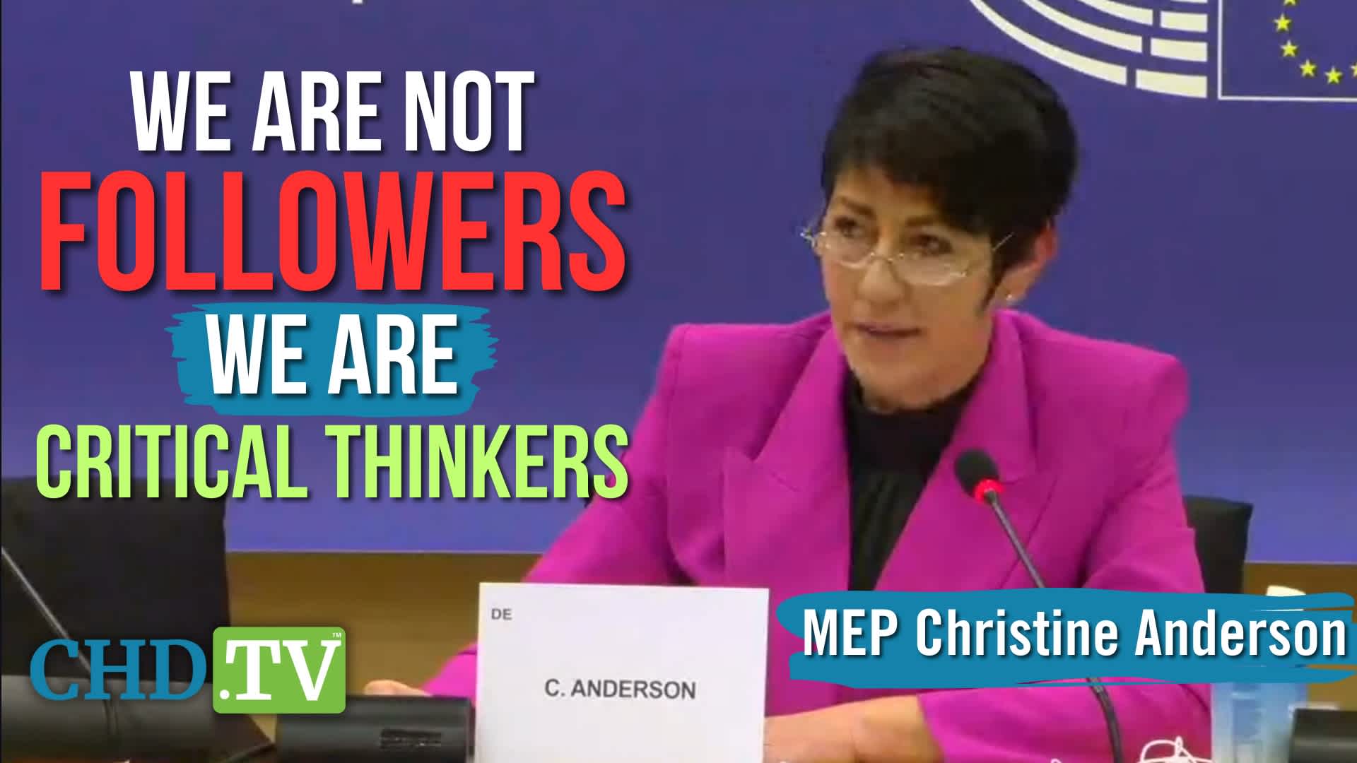 MEP Anderson Commends the ‘Small Fringe Minority’: We Will Not Have to Justify Our Silence to Our Grandchildren