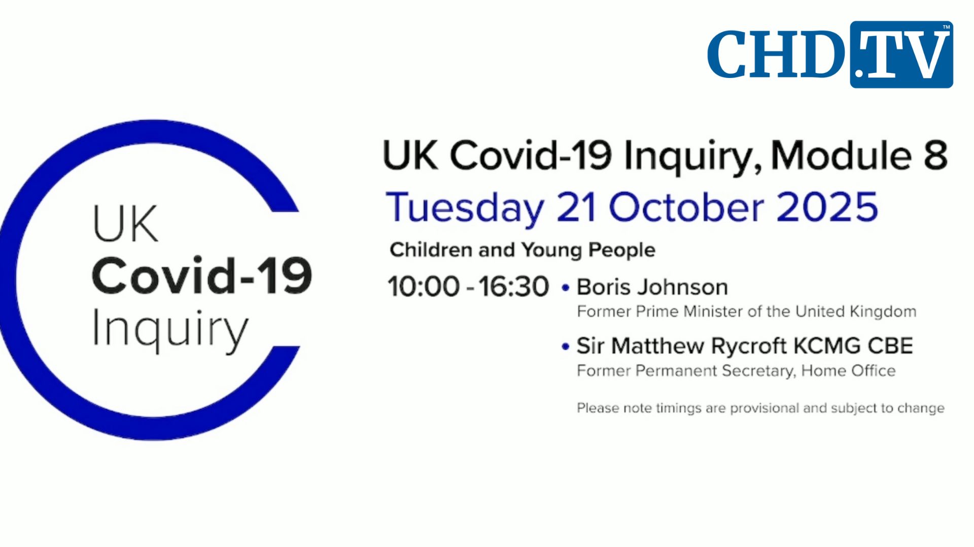 UK COVID-19 Inquiry Meeting | Oct. 21