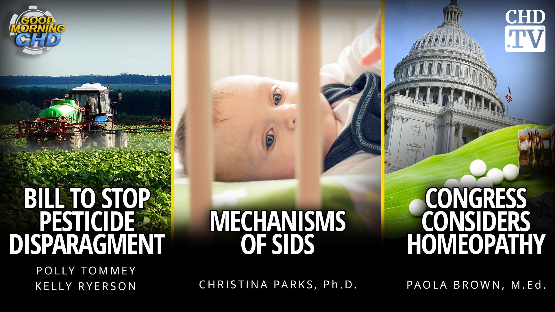 Bill to Stop Pesticide Disparagment + Mechanisms of SIDS + Congress Considers Homeopathy