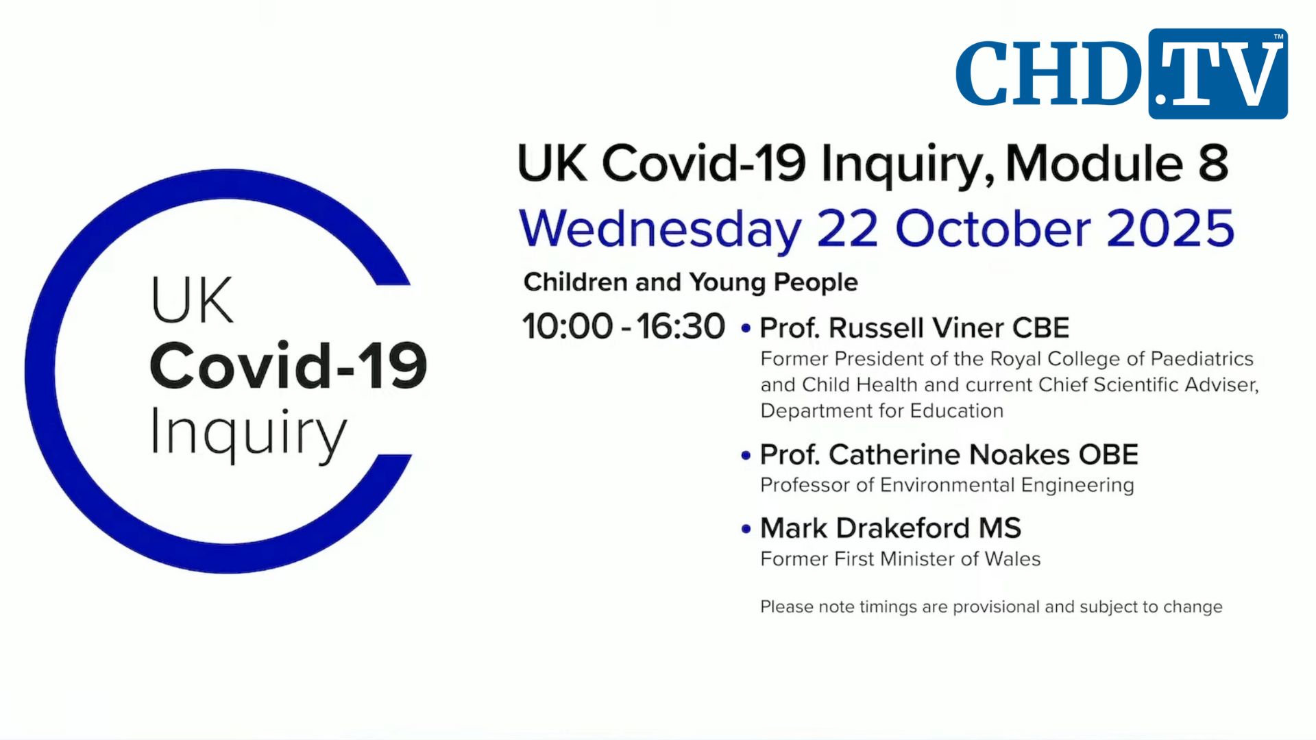 UK Covid-19 Inquiry Meeting | Oct. 22