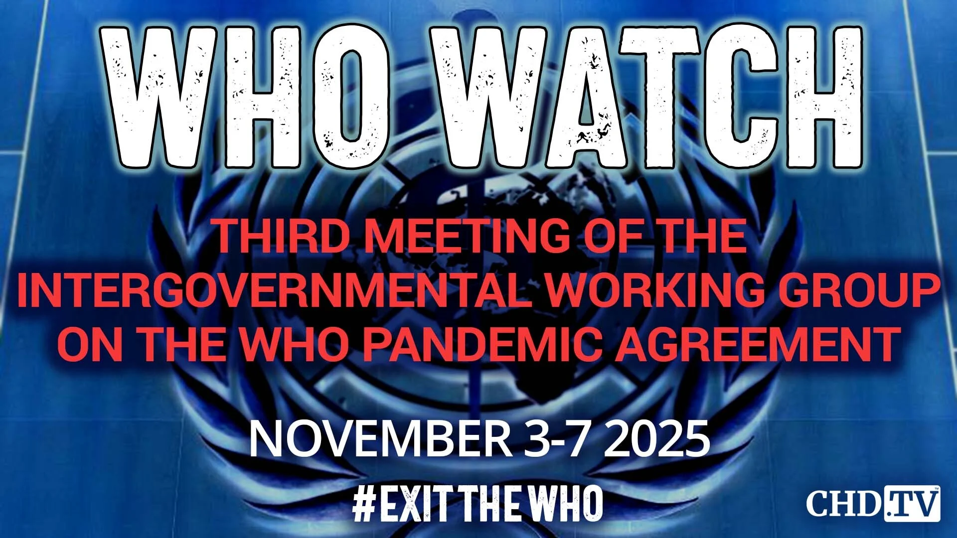 WHO WATCH: Third Meeting of the Intergovernmental Working Group (IGWG) on the WHO Pandemic Agreement | Nov. 7