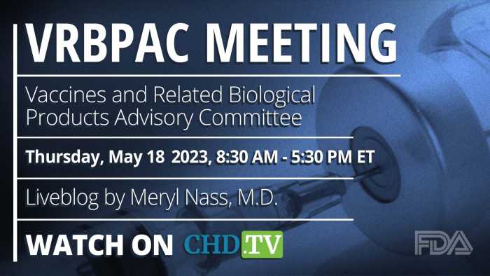 FDA VRBPAC Meeting | May 18th, 2023