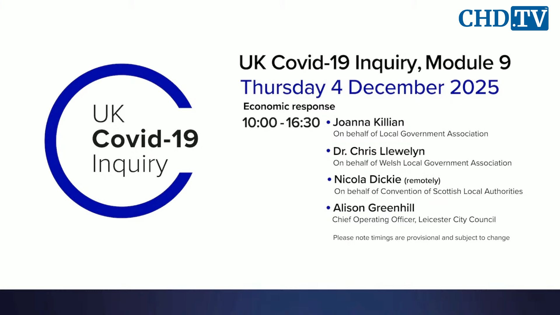 UK COVID-19 Inquiry Meeting | Dec. 4