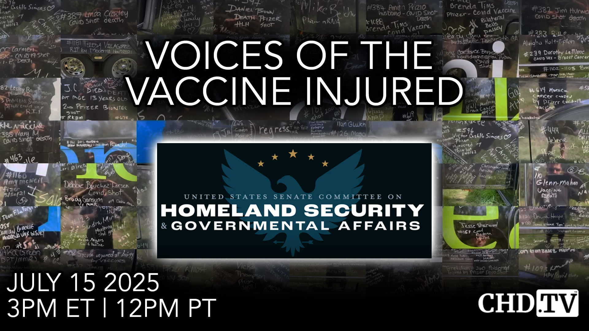 Hearing Entitled: Voices of the Vaccine Injured