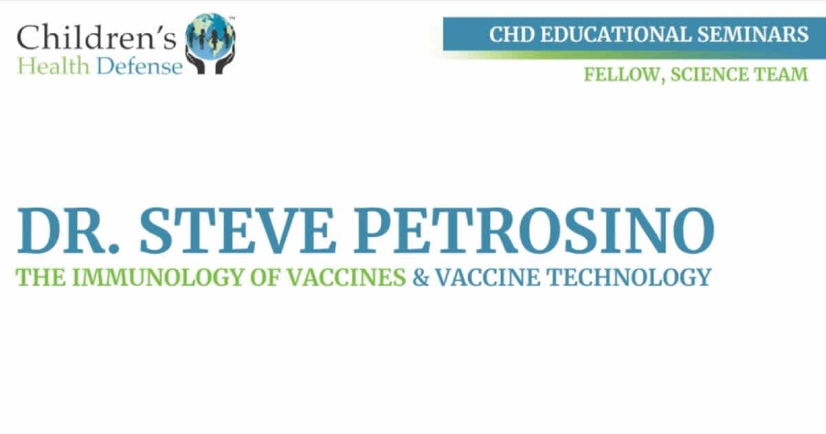The Immunology of Vaccines and Vaccine Technology - Dr. Steve Petrosino