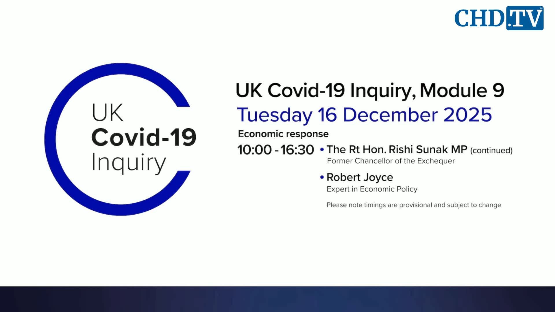 UK COVID-19 Inquiry Meeting | Dec. 16