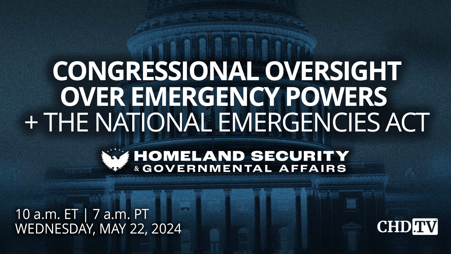 Emergency Powers Oversight: The National Emergencies Act | May 22