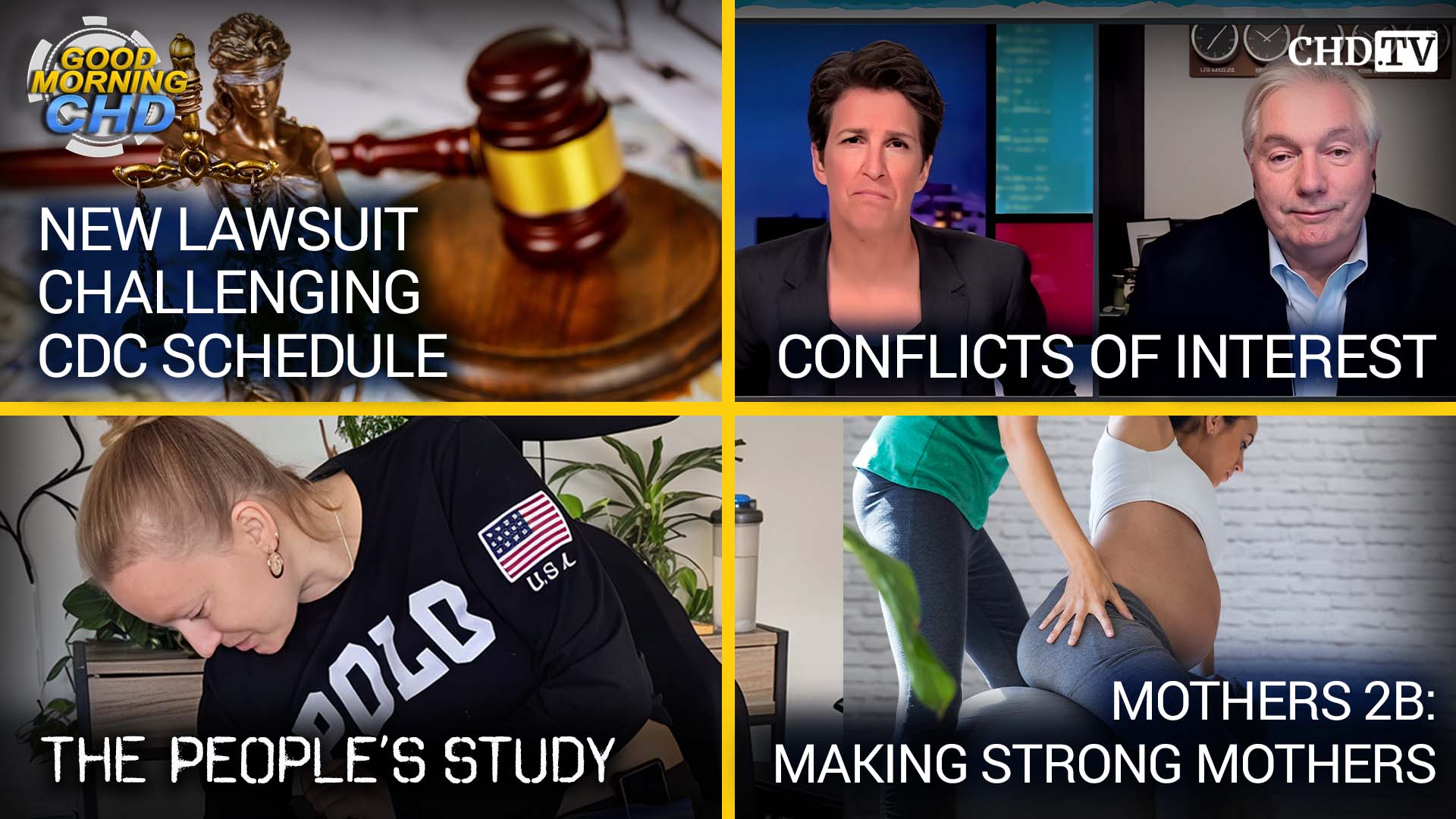 New Lawsuit Challenging CDC Schedule  + Conflicts of Interest + The People's Study + Mothers 2B