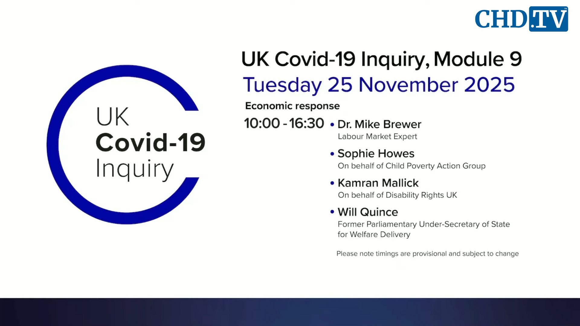 UK COVID-19 Inquiry Meeting | Nov. 25 Part 1