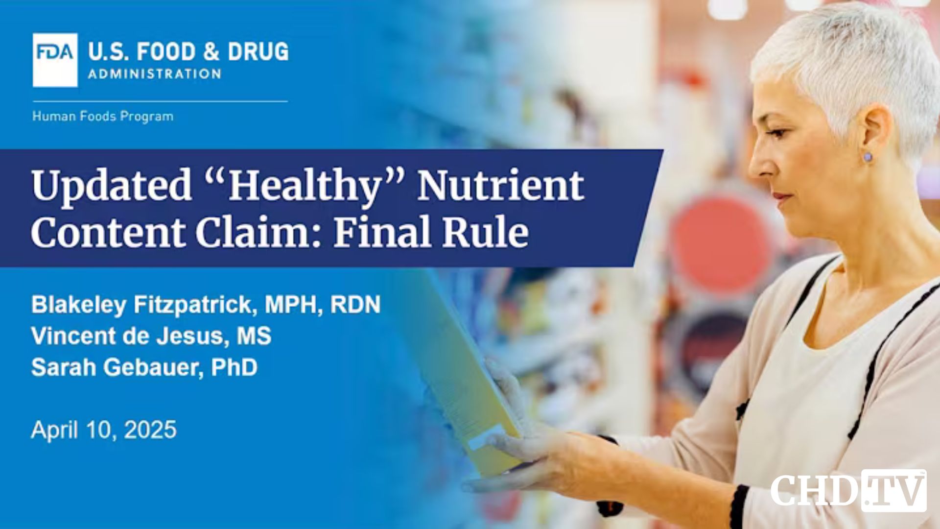 Updated "Healthy" Nutrient Content Claim: Final Rule