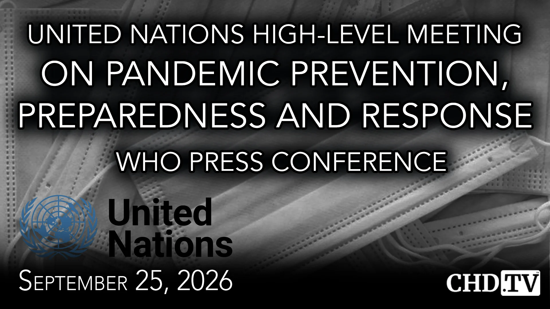 Press Conference: The World Health Organization (WHO) on the High-Level Meeting on Pandemic Prevention, Preparedness and Response