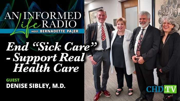 End "Sick Care" – Support Real Health Care