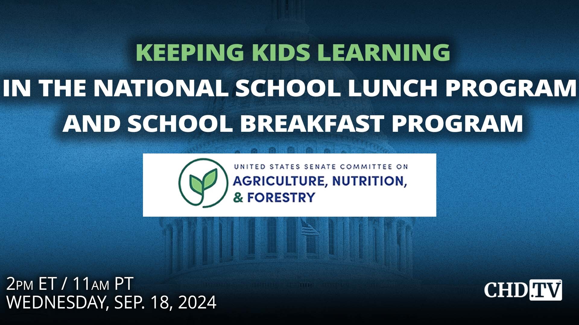 Keeping Kids Learning in the National School Lunch Program and School Breakfast Program | Sept. 18