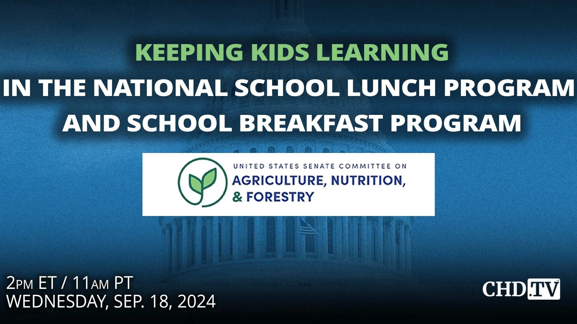 Keeping Kids Learning in the National School Lunch Program and School Breakfast Program | Sept. 18