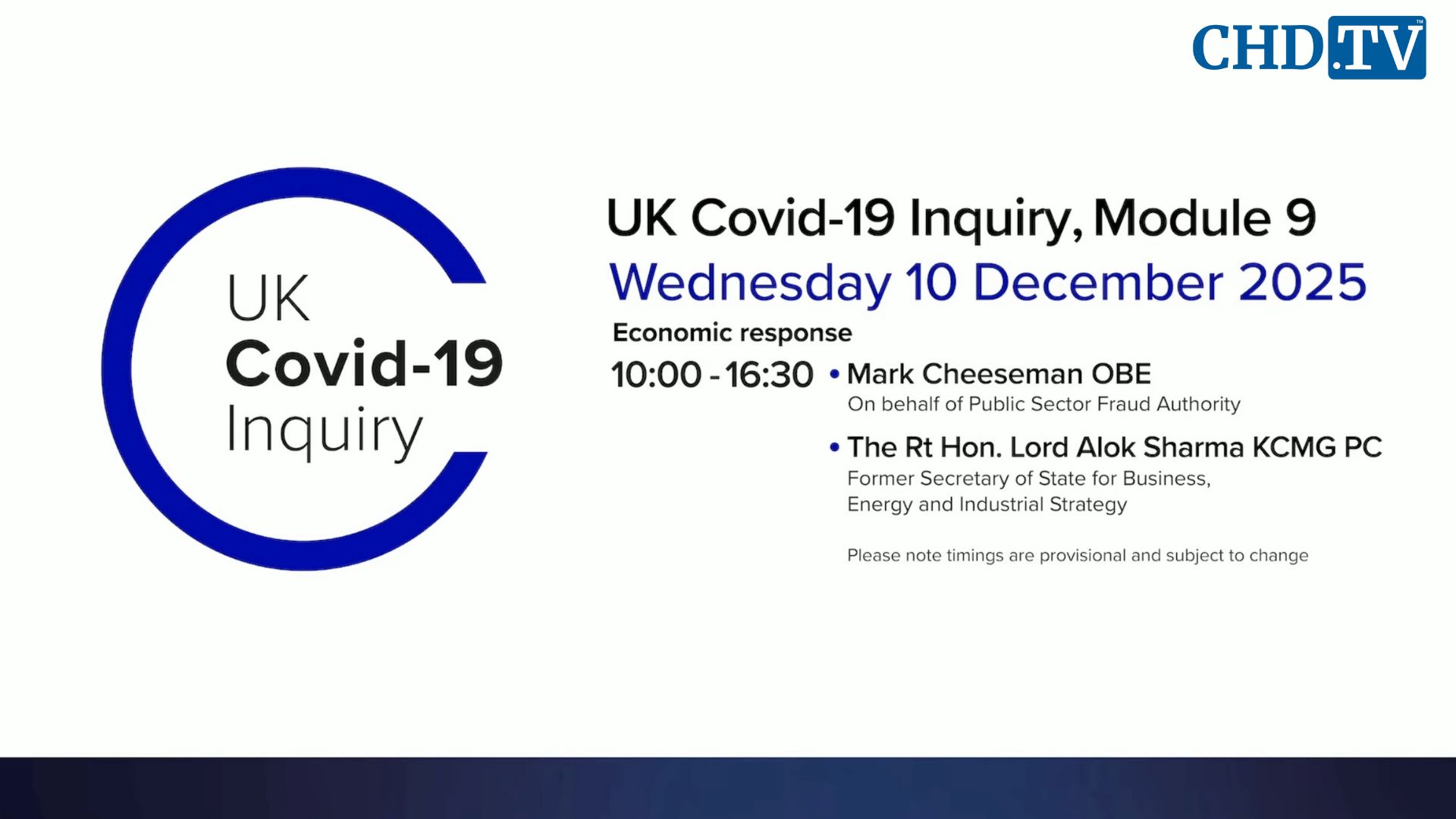 UK Covid-19 Inquiry Meeting | Dec. 10