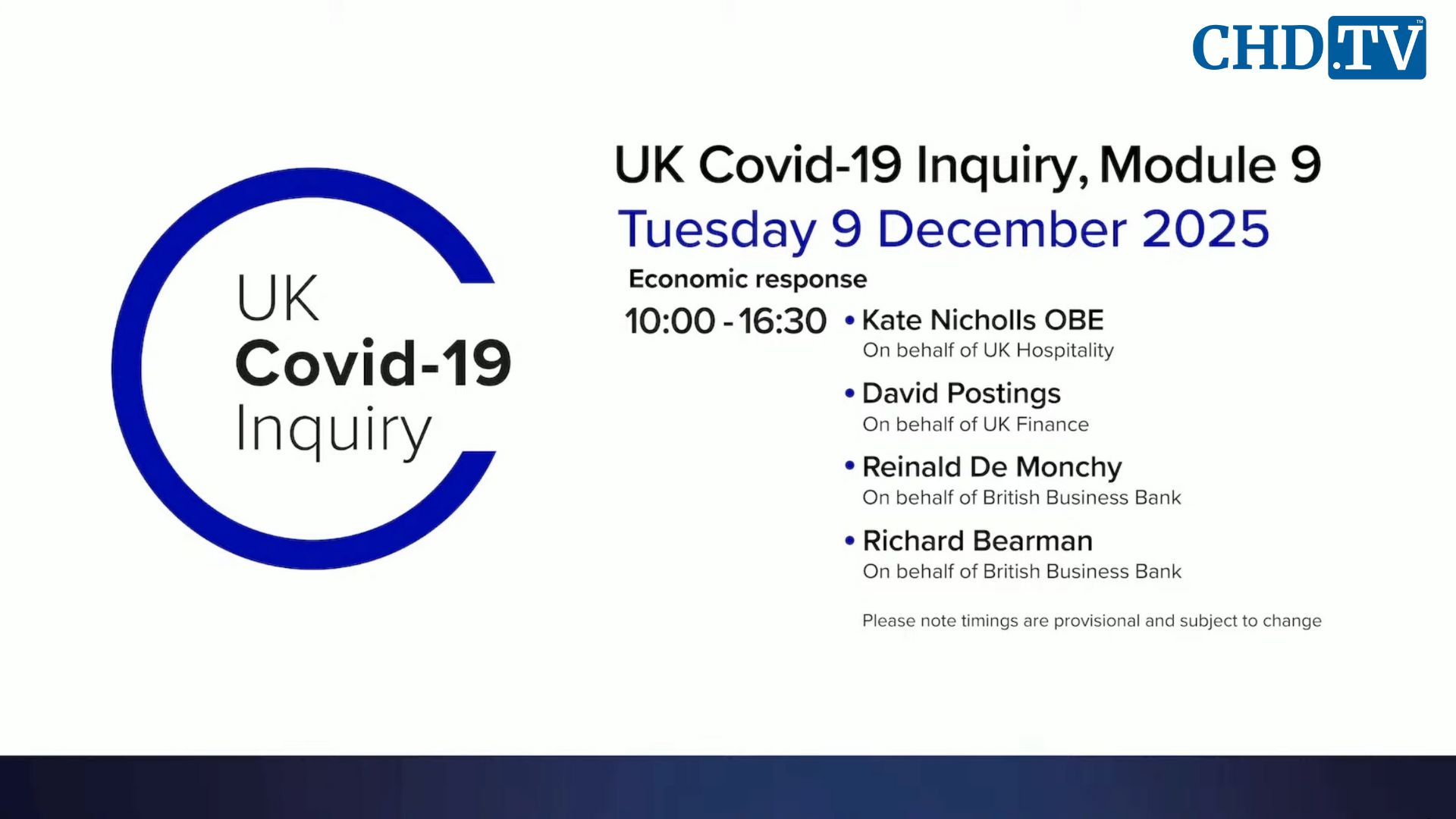 UK Covid-19 Inquiry Meeting | Dec. 9