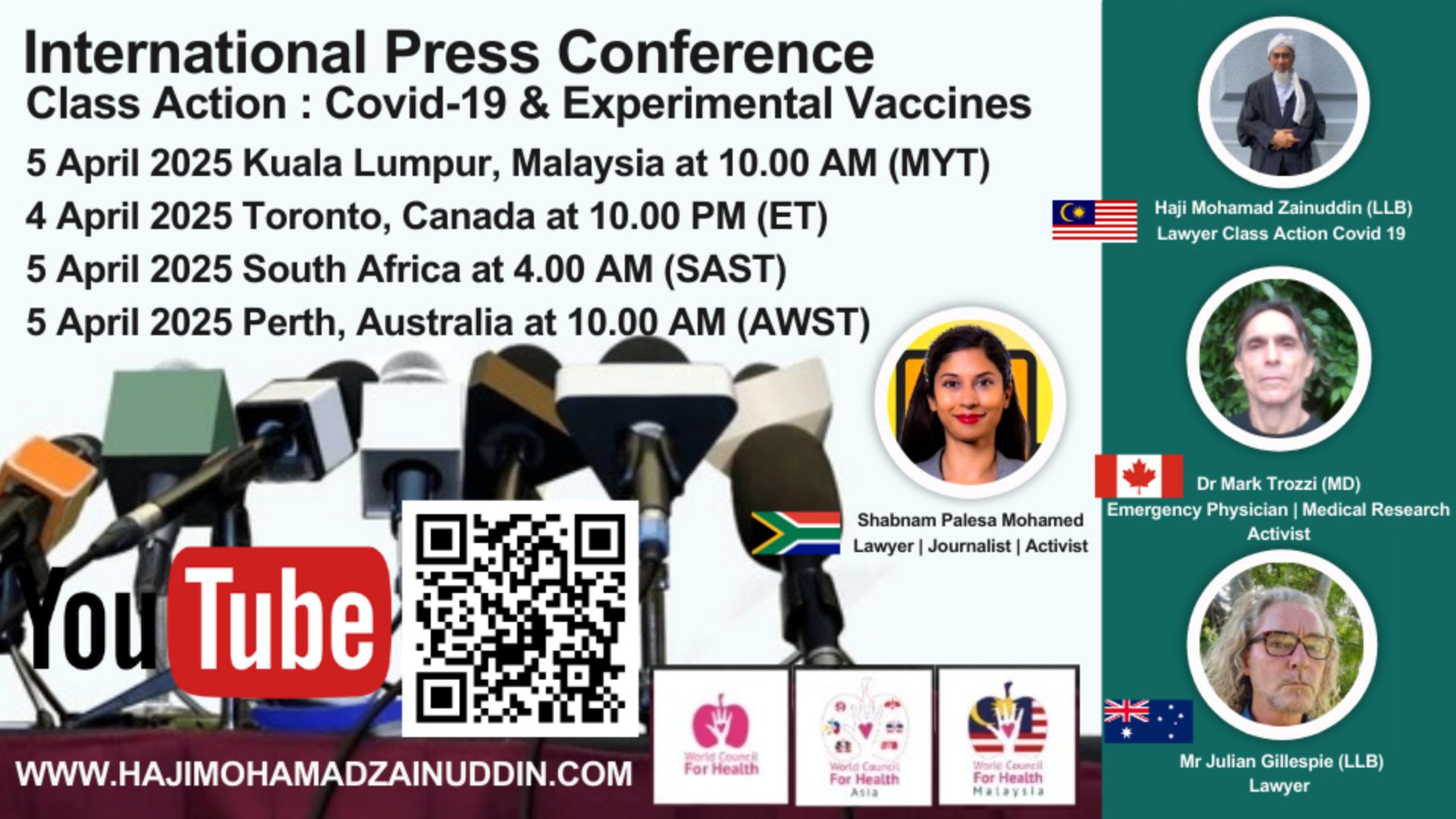 International Press Conference | Class Action: Covid-19 & Experimental Vaccines