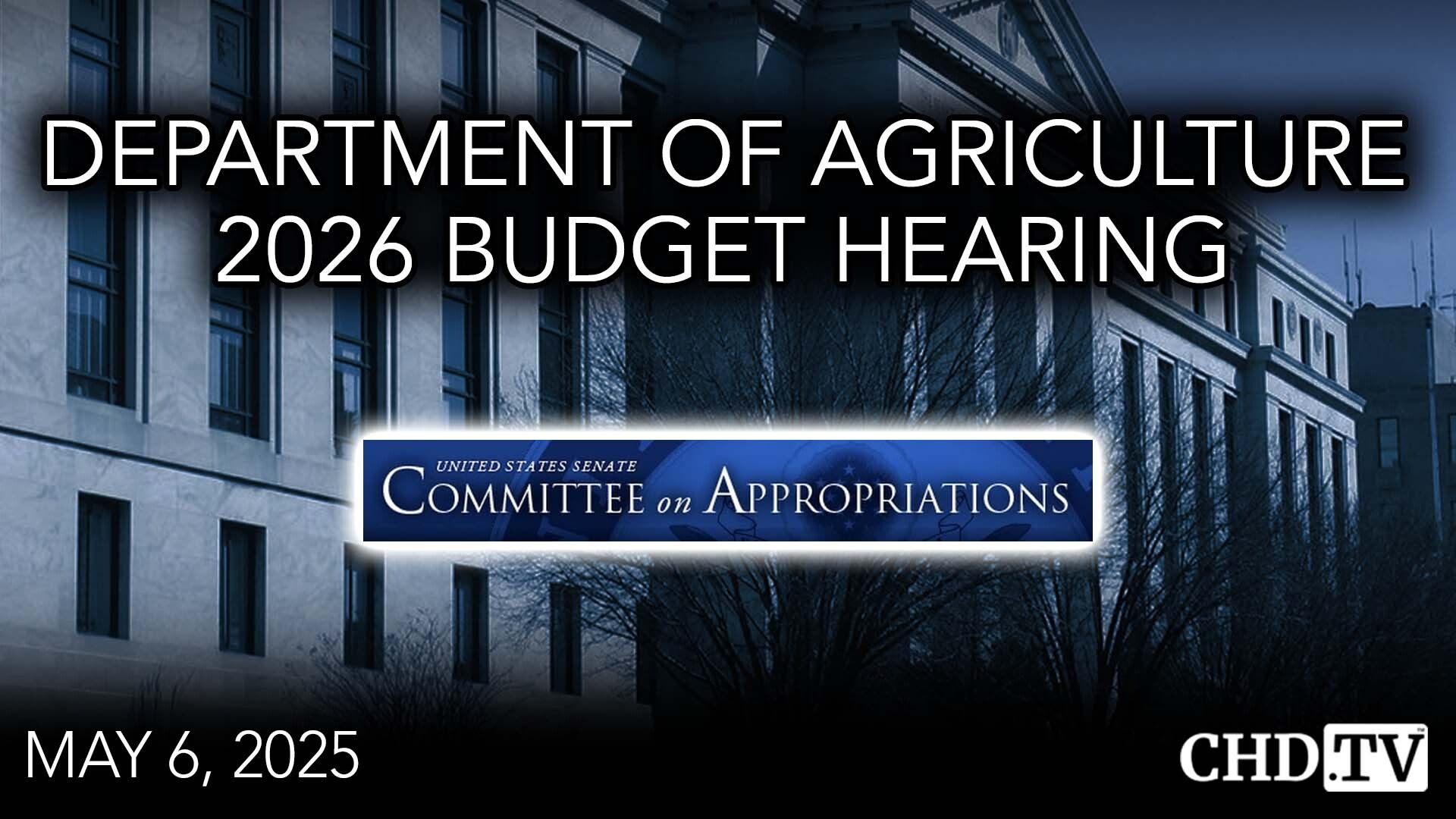 Department of Agriculture 2026 Budget Hearing