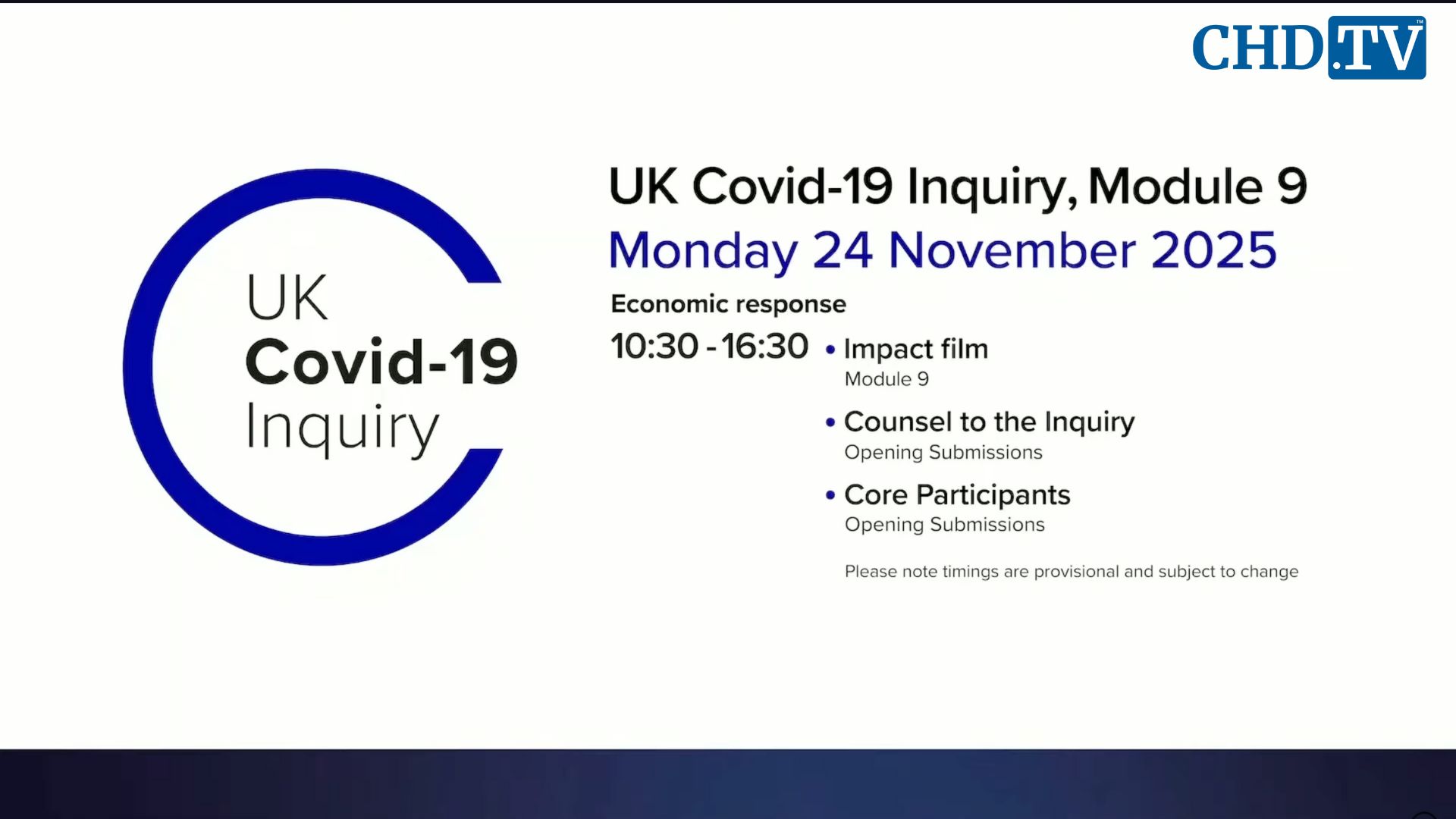 UK COVID-19 Inquiry Meeting | Nov. 24 Part 1