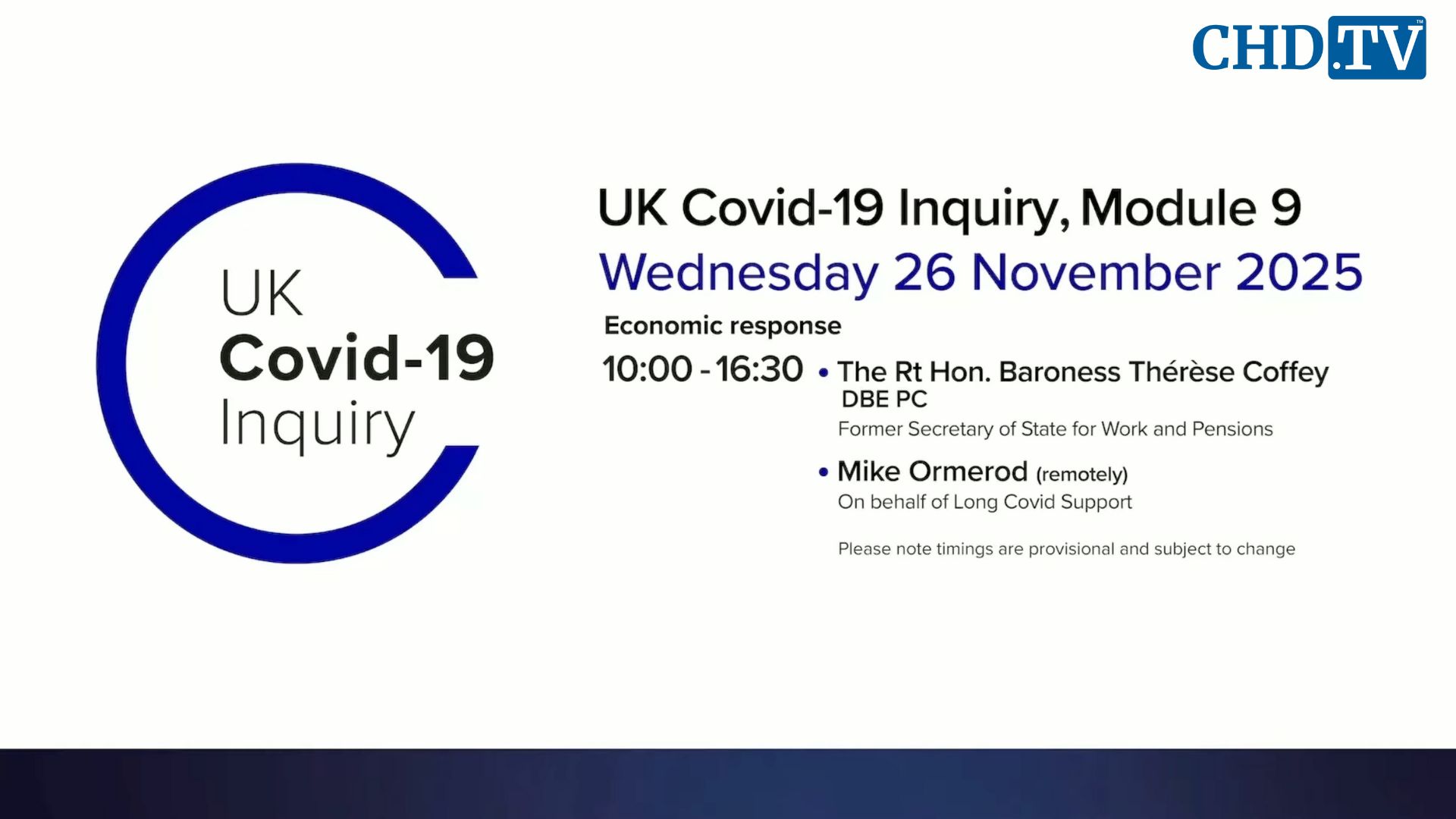 UK COVID-19 Inquiry Meeting | Nov. 26