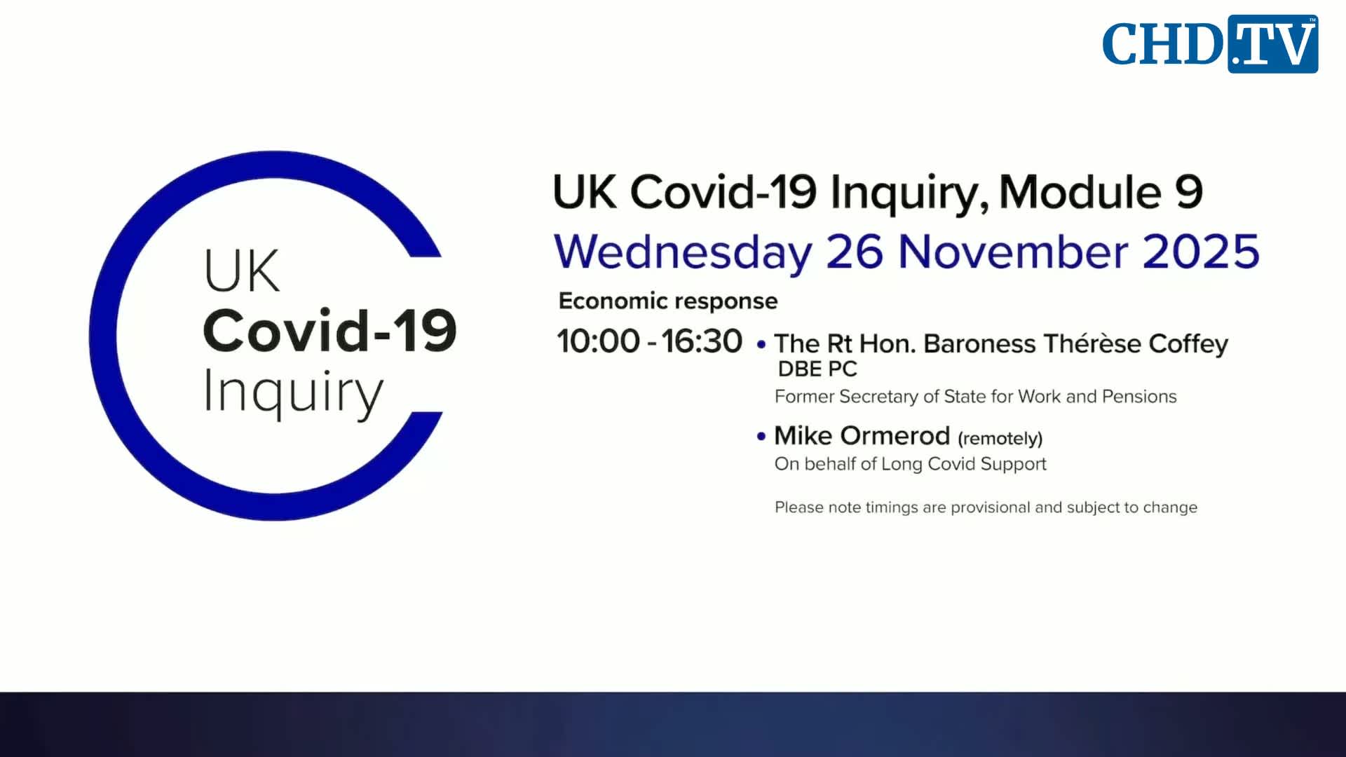 UK COVID-19 Inquiry Meeting | Nov. 26