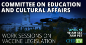 Work Sessions On Vaccine Legislation | Committee On Education and Cultural Affairs | April 10th, 2023