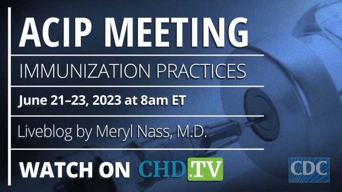 CDC ACIP Meeting | June 21st, 2023